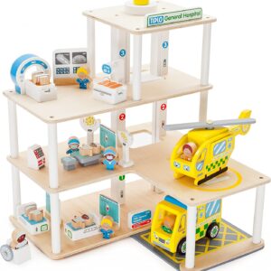 Tidlo Wooden Hospital Playset